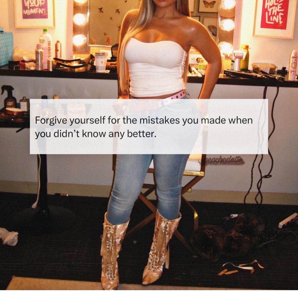 White Tube Top and Light Blue Jeans